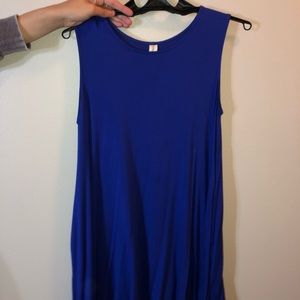 Blue tank dress
